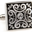 Black and Silver Ornate Cufflinks