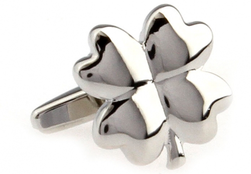 Silver Four Leaf Clover Cufflinks