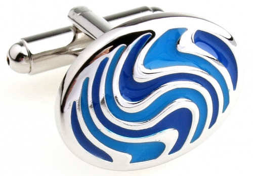 Blue Whirl Cufflinks