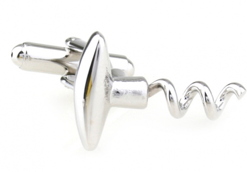 Silver Corkscrew Cufflinks