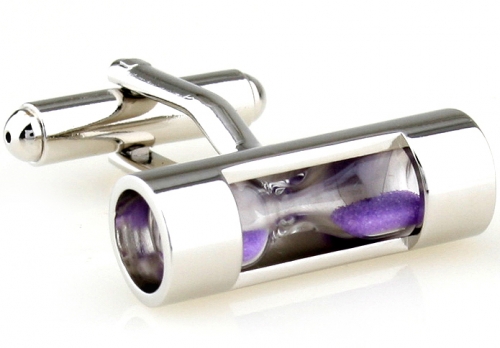 Purple Hour Glass Cufflinks