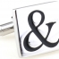 Silver Ampersand Symbol Cufflink