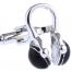 Silver and Black Headphones Cufflinks
